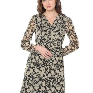 VERO MODA Women's Polyester Fit and Flare Above The Knee Dress