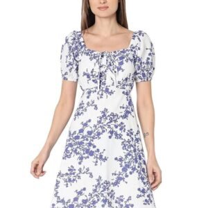 VERO MODA Women's Polyester Fit and Flare Above The Knee Dress
