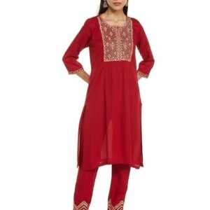 BIBA Women's Rayon Suit Set