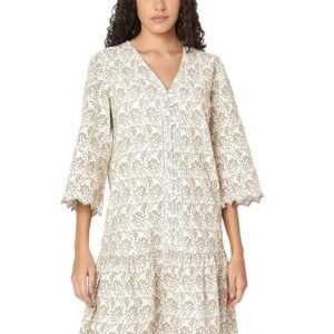 VERO MODA Women's Cotton A-Line Knee-Length Dress