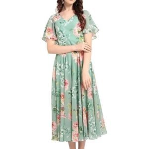 Rare Women's Georgette A-Line Knee-Long Dress