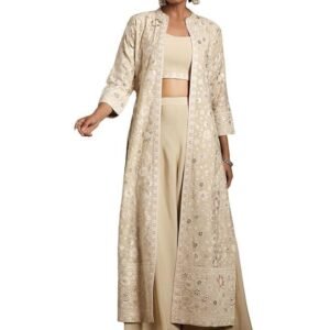 Libas Women's Solid Silk Blend Casual Style Co-Ords