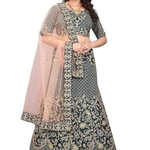 nf NETRA FASHION Traditional Women's Heavy Embroidered Semi Stitched Designer Lehenga Choli Bollywood Choli Woman Bridal Reception wear