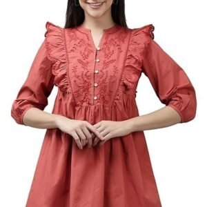 Van Heusen Women's Cotton A-Line Mid-Thigh Length Dress