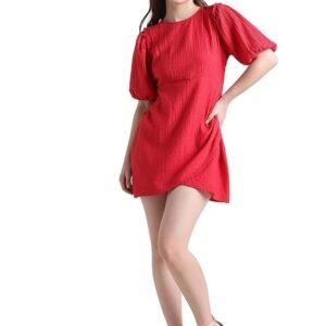 ONLY Women's Cotton Blend Wrap Mini Dress
