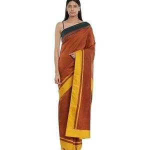 Satya Paul Women's Woven Silk Saree With Blouse Piece (8907544802744_Red)