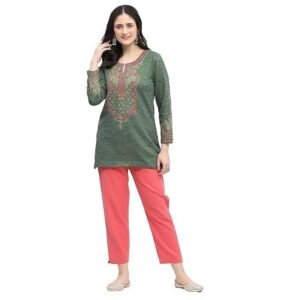 BIBA Women's Polyester Printed Straight Kurtis