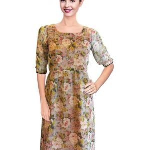 BEFORE|AFTER BeforeAfter Floral Print Multi Colour A-line Chiffon Dress for Women.