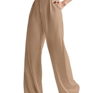 GRECIILOOKS Women High Rise High Waist Trousers Flared Korean Style Formal Pants|Elegant Workwear for Office, College & Events