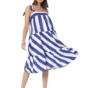 VERO MODA Women's Knee Length Polyester A-Line Dress