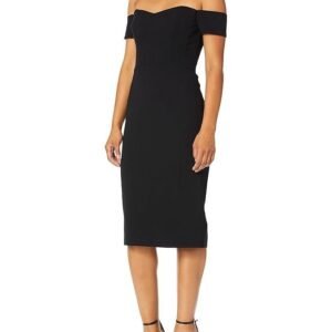 Dress the Population Women's Bailey Off The Shoulder Sweetheart Bodycon Midi Sheath Dress