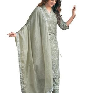 SIRIL Women's Rayon Blend Floral Printed Straight Kurta Pant with Dupatta Set