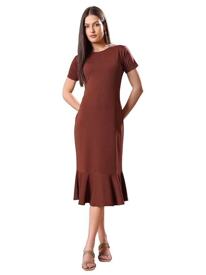 PURVAJA Women’s Bodycon Knee Length Dress