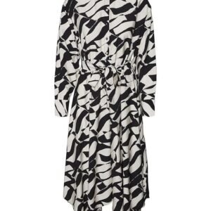 VERO MODA Women's Rayon Fit and Flare Midi Dress